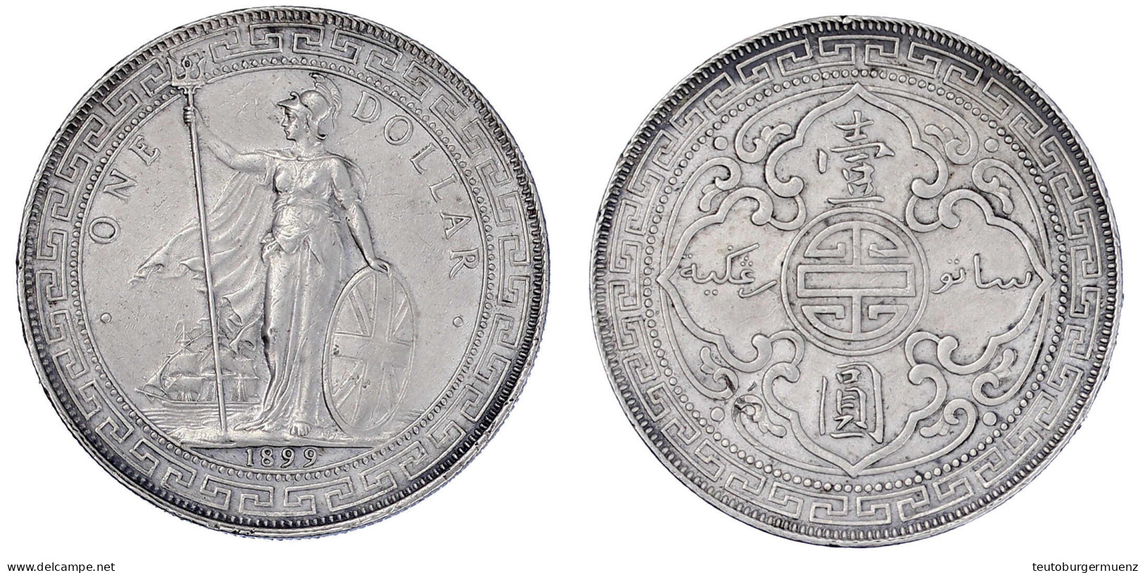 Tradedollar 1899 B. Vorzüglich, Kl. Kratzer Und Winz. Henkelspur (?) Krause/Mishler T5. - Otros & Sin Clasificación