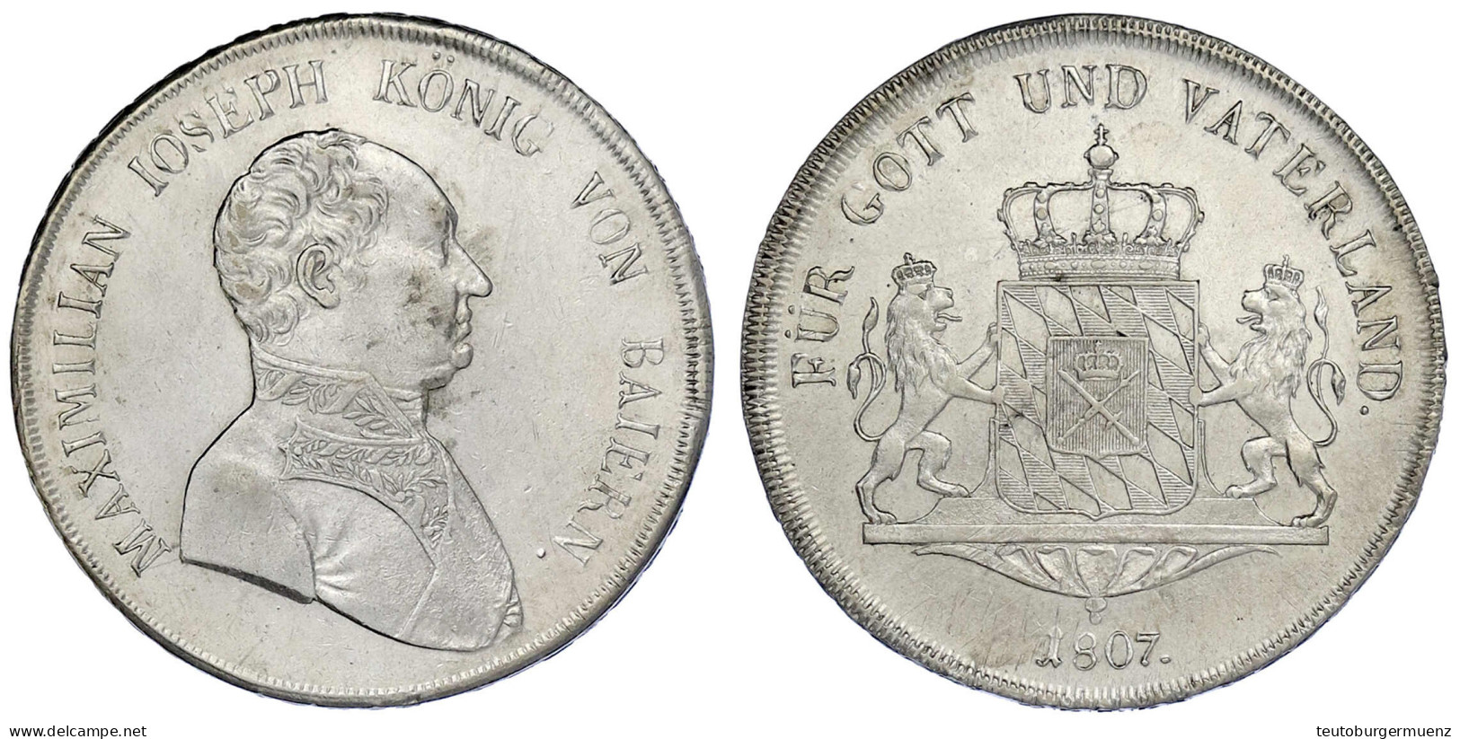 Konventionstaler 1807. Vorzüglich, Etwas Berieben. Jaeger 13. Thun 43. AKS 48. - Pièces De Monnaie D'or