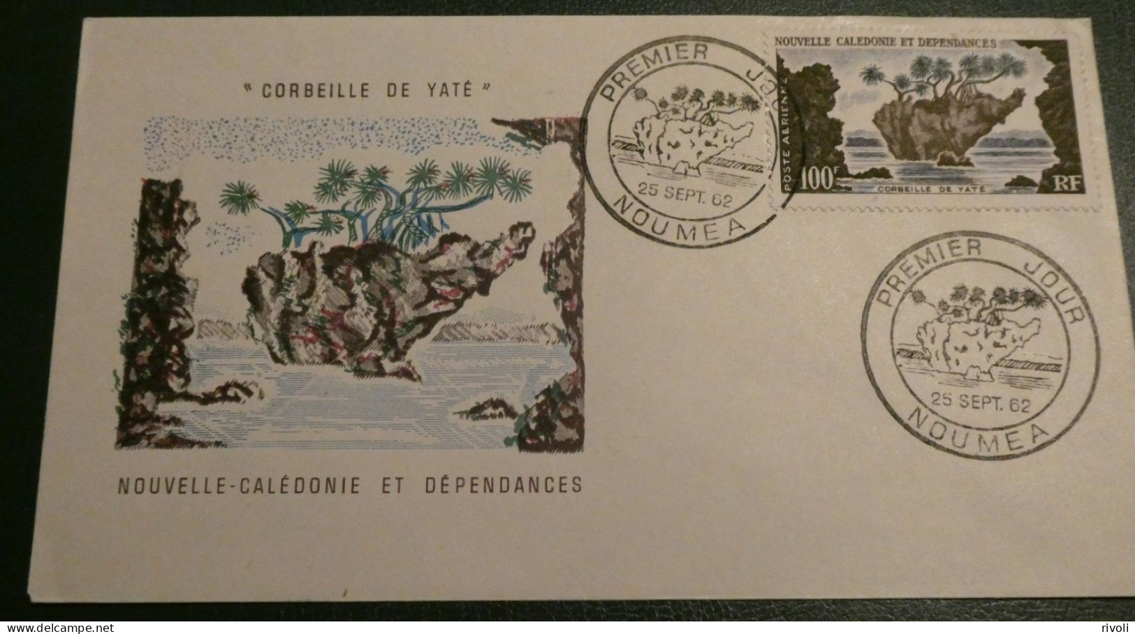 NOUVELLE CALEDONIE - Enveloppe FDC En 1962 - Corbeille De Yaté - Lettres & Documents