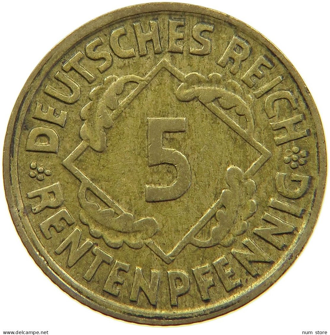 WEIMARER REPUBLIK 5 PFENNIG 1923 D  #a074 0559 - 5 Rentenpfennig & 5 Reichspfennig