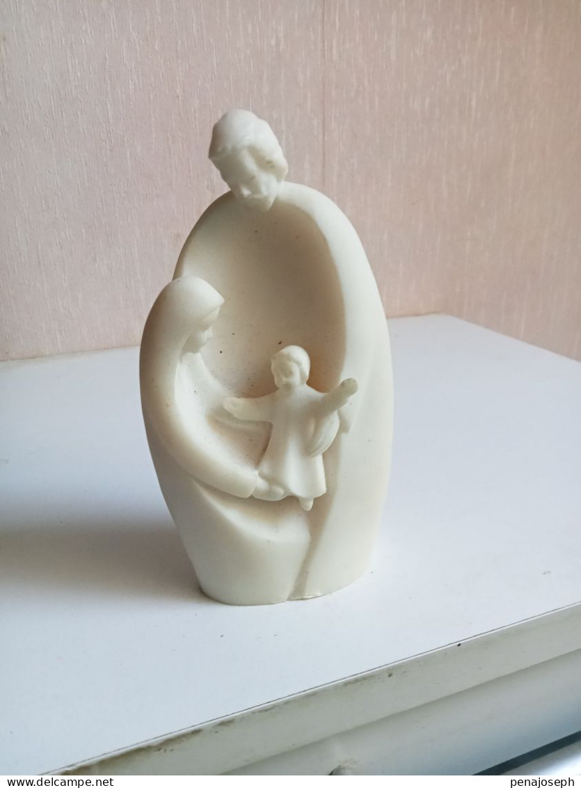 Statuette Religieux En Marbre De Carrare Hauteur 13,5 Cm X 7,5 Cm - Art Nouveau / Art Deco