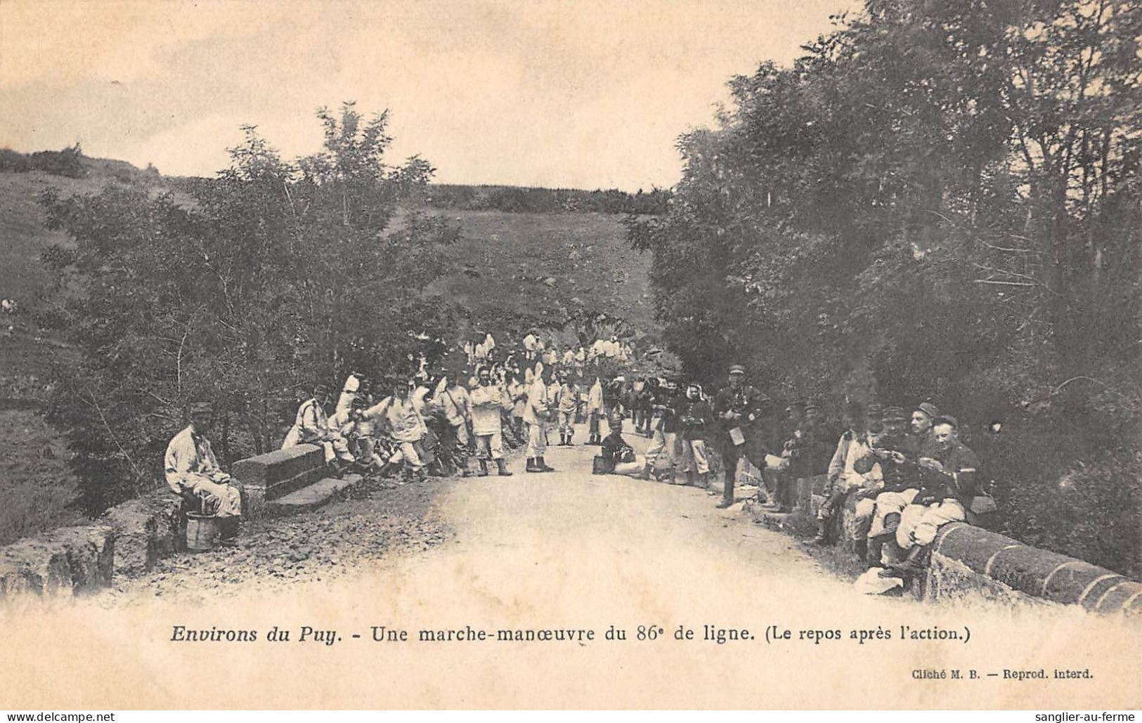 CPA 43 ENV.DU PUY / UNE MARCHE MANOEUVRE DU 86e DE LIGNE / LE REPOS APRES L'ACTION - Other & Unclassified