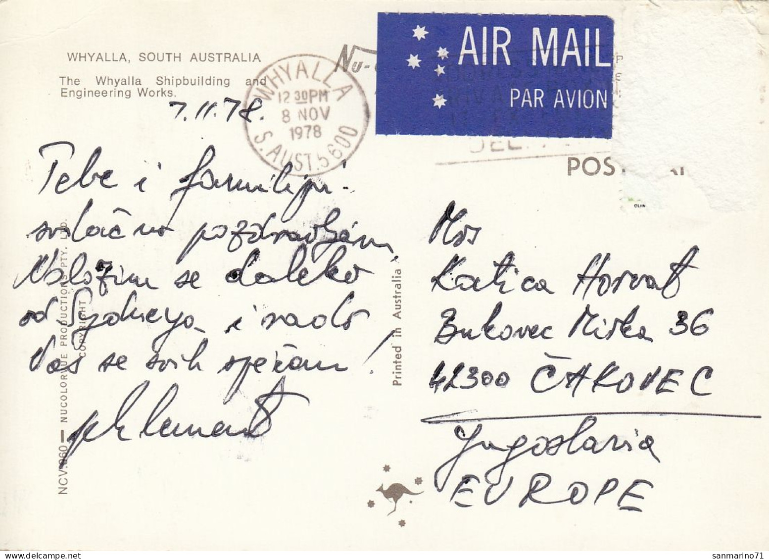 POSTCARD 695,Australia,Whyalla - Autres & Non Classés