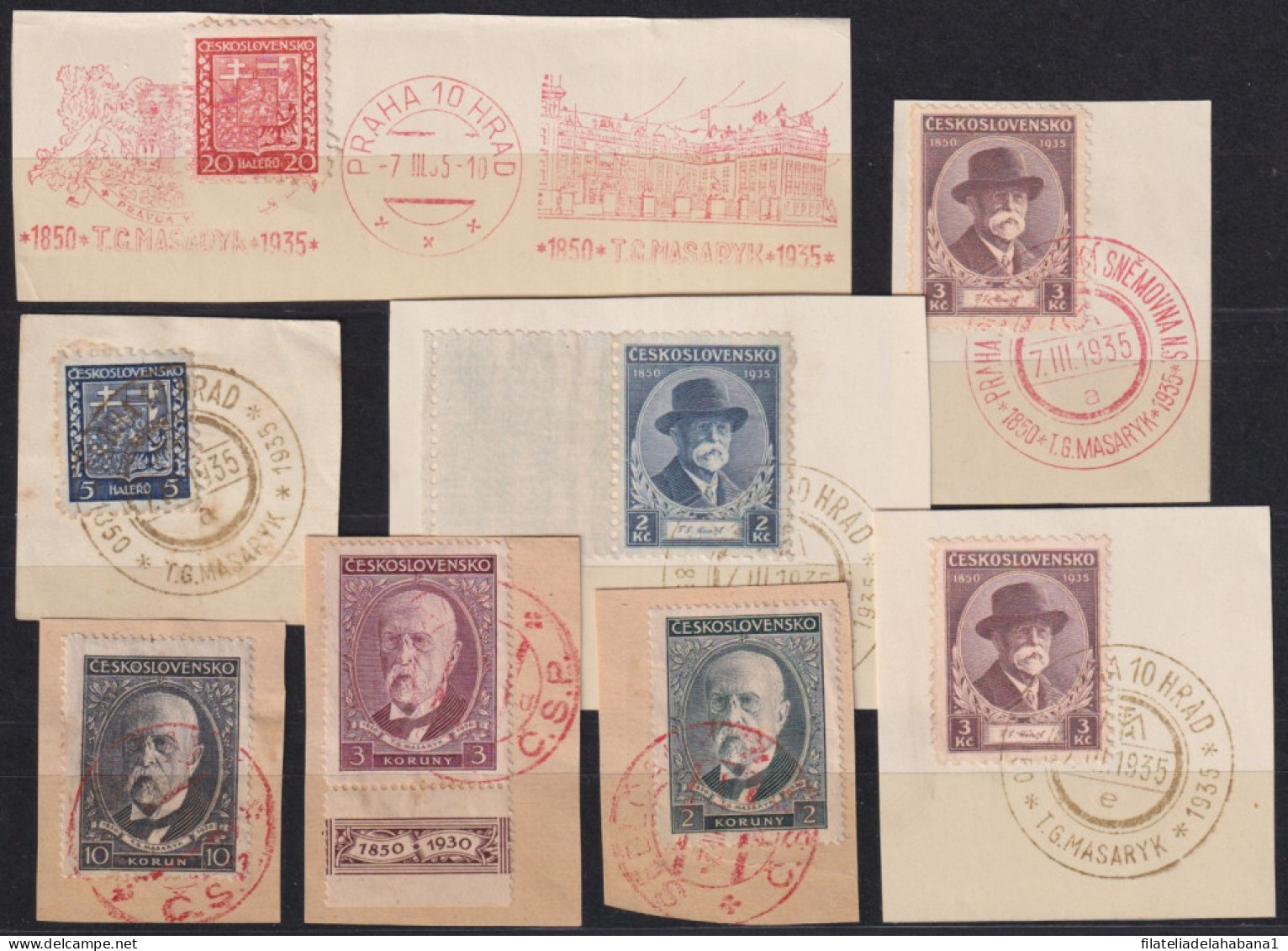 F-EX37641 CZECHOSLOVAKIA 1935 SPECIAL CANCELS MASARYK. - Andere & Zonder Classificatie