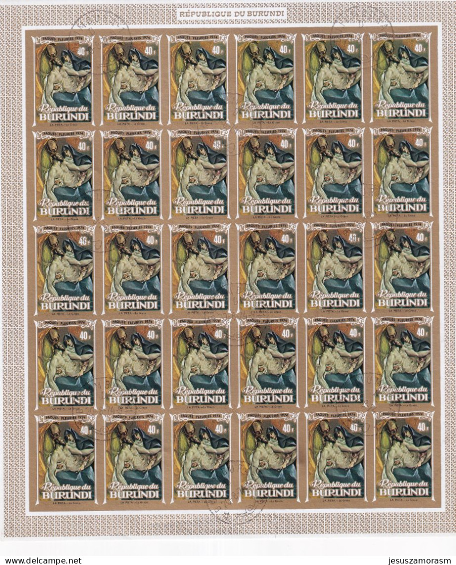 Burundi Nº 583sd Al 587sd SIN DENTAR En Pliegos De 30 Series Usadas El Ultimo Pliego Rotura Que No Afecta A Los Sellos - Used Stamps