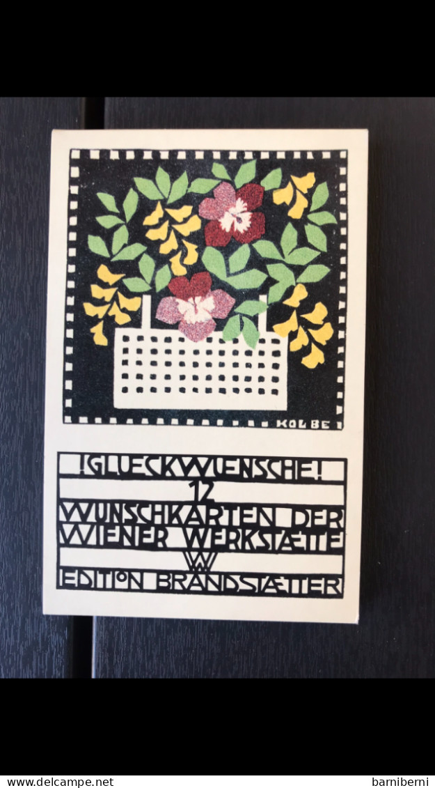 Wiener Werkstaette Serie 12 Cartes Postales Avec Le Pochet. ! Glueckwuensche ¡. Edition Moderne De Brandstatter - Wiener Werkstaetten