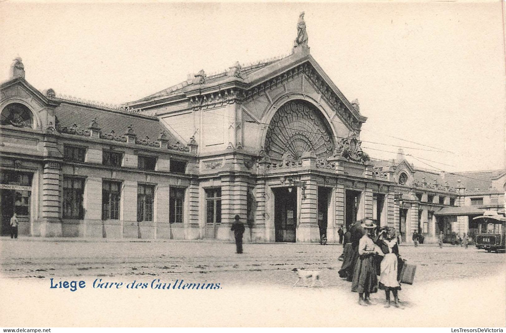 BELGIQUE - Liège - La Gare Des Guillemins - Animé - Voyageurs - Carte Postale Ancienne - Liege