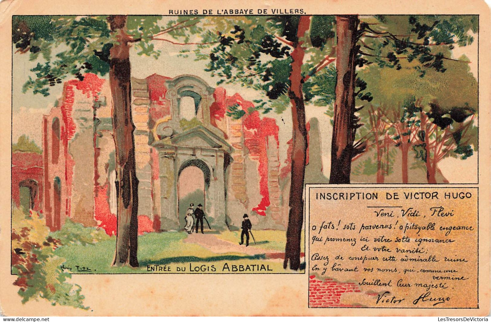 BELGIQUE - Villers-la-ville - Ruine De L'abbaye - Entrée Du Logis Abbatial - Colorisé - Carte Postale Ancienne - Villers-la-Ville