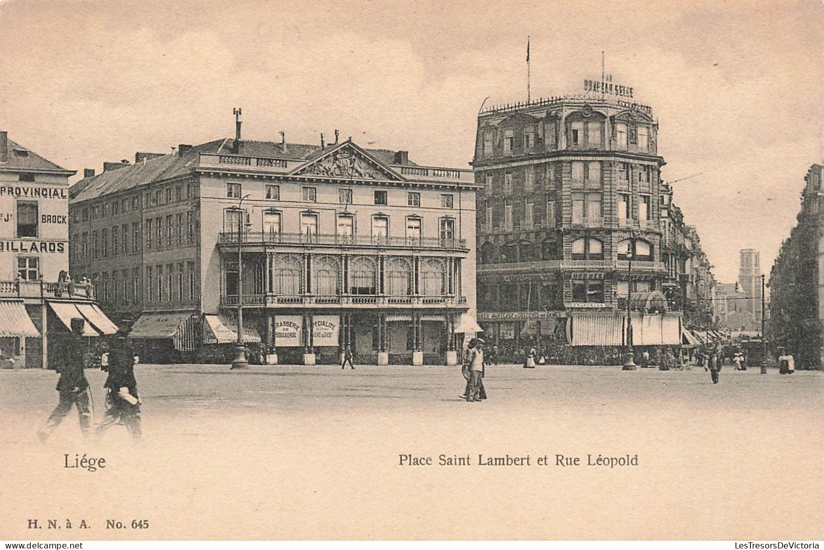 BELGIQUE - Liège - Place Saint-Lambert Et Rue Léopold - Carte Postale Ancienne - Liege