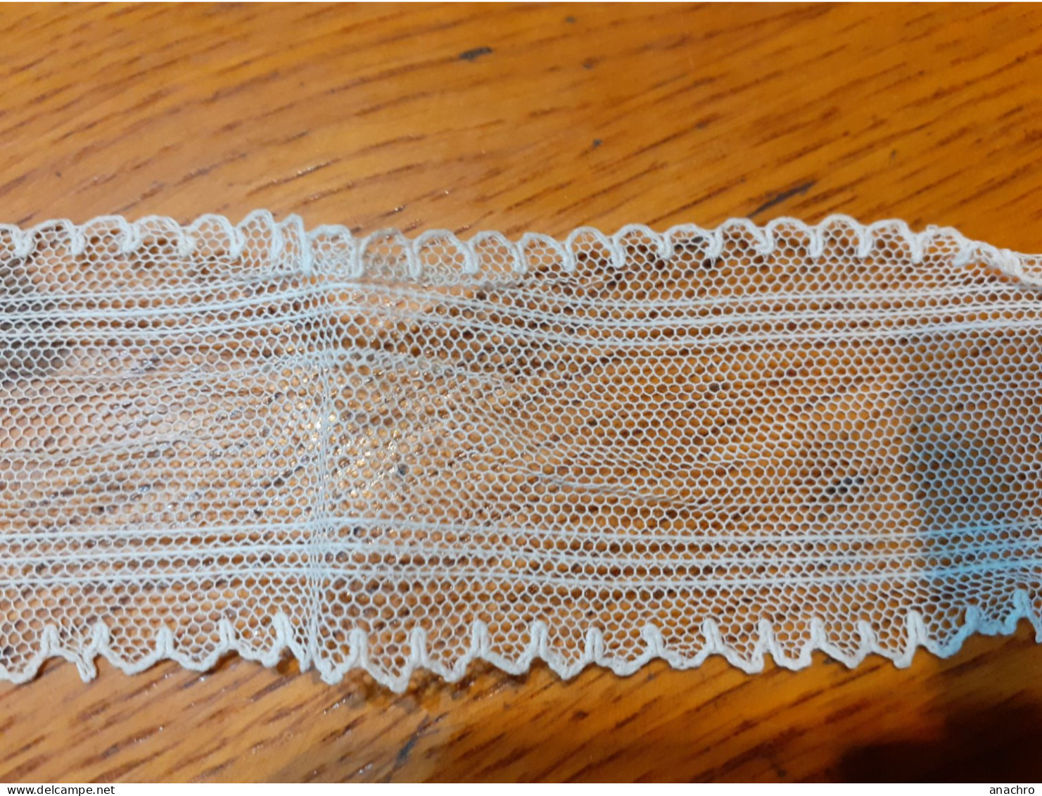 DENTELLE Tulle Ancienne GALON Bordure / 1.05 M X 4.5 Cm  De Large / COUTURE MERCERIE - Laces & Cloth