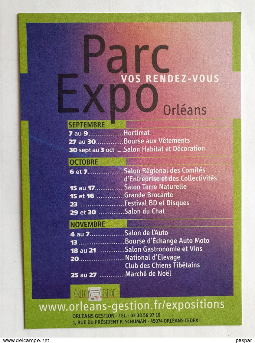 CPM Parc Expo Orléans - Programme De La Saison - Orléans Gestion - Kirmes