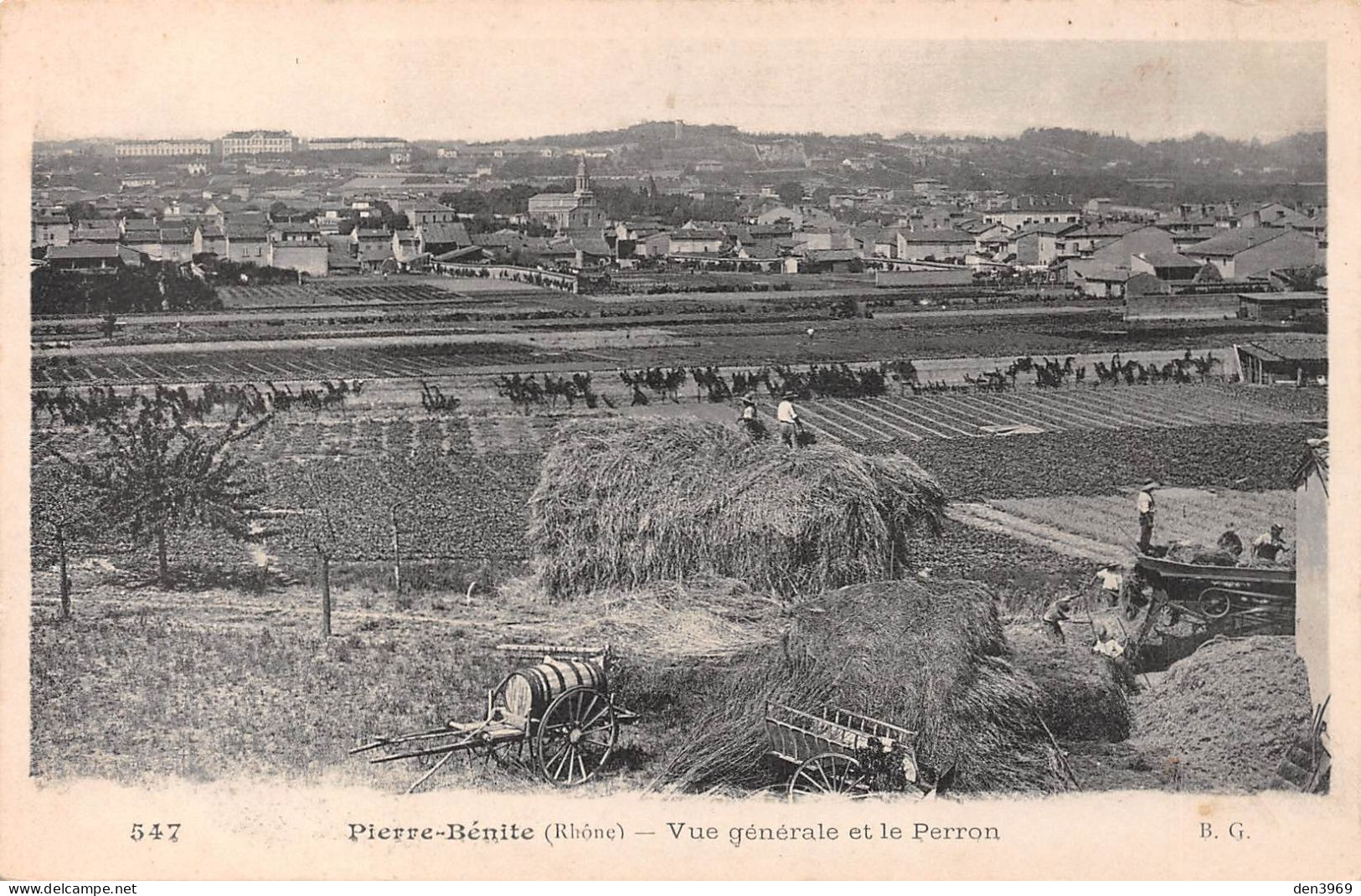 PIERRE BENITE (Rhône) - Vue Générale Et Le Perron - Fenaison, Foin, Moissonneuse - Pierre Benite