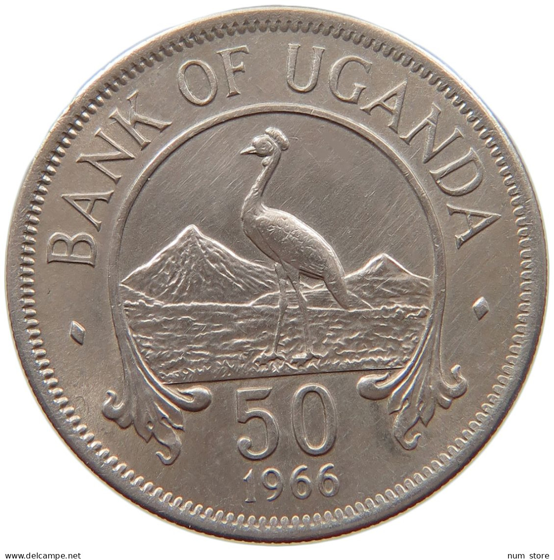 UGANDA 50 CENTS 1966  #c063 0421 - Uganda