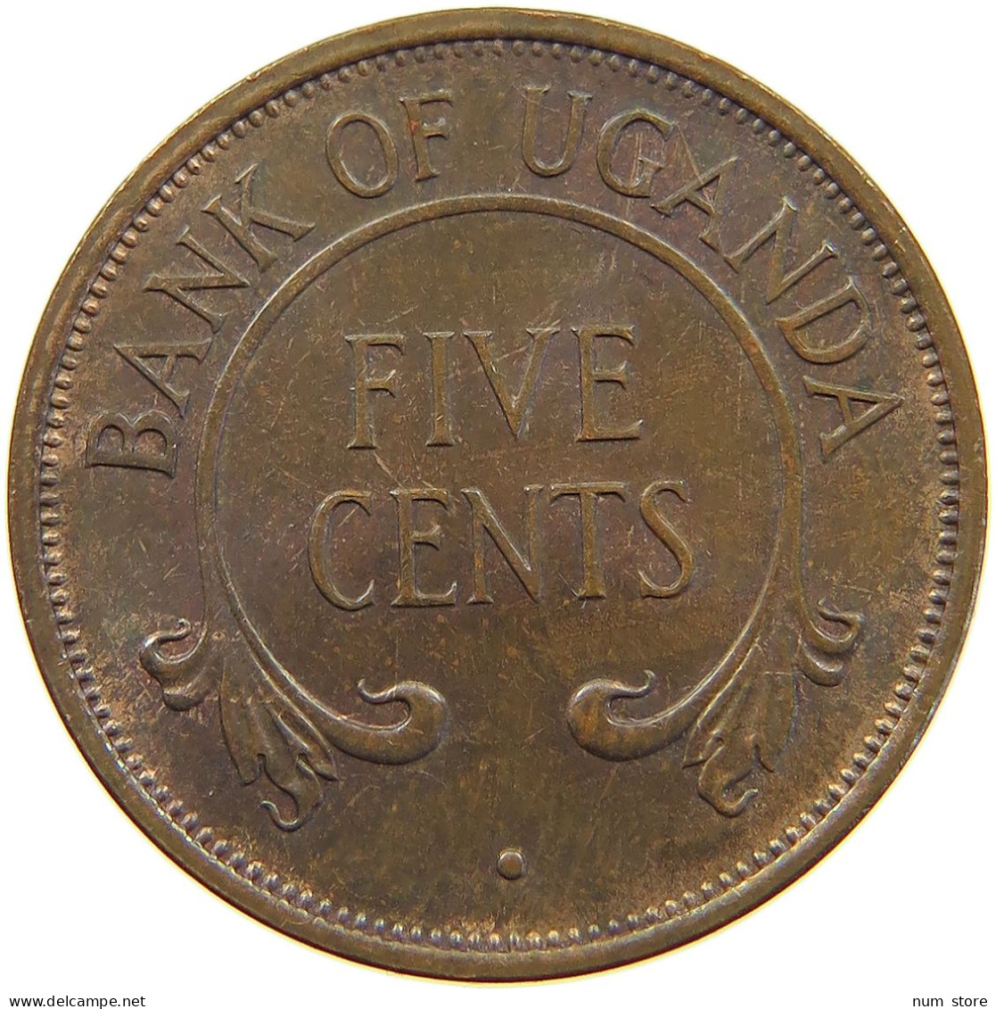 UGANDA 5 CENTS 1966  #a013 0047 - Oeganda