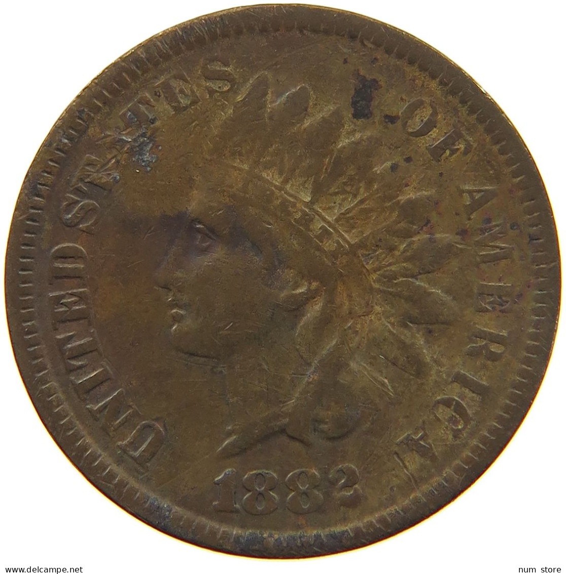 UNITED STATES OF AMERICA CENT 1882 INDIAN HEAD #t140 0355 - 1859-1909: Indian Head