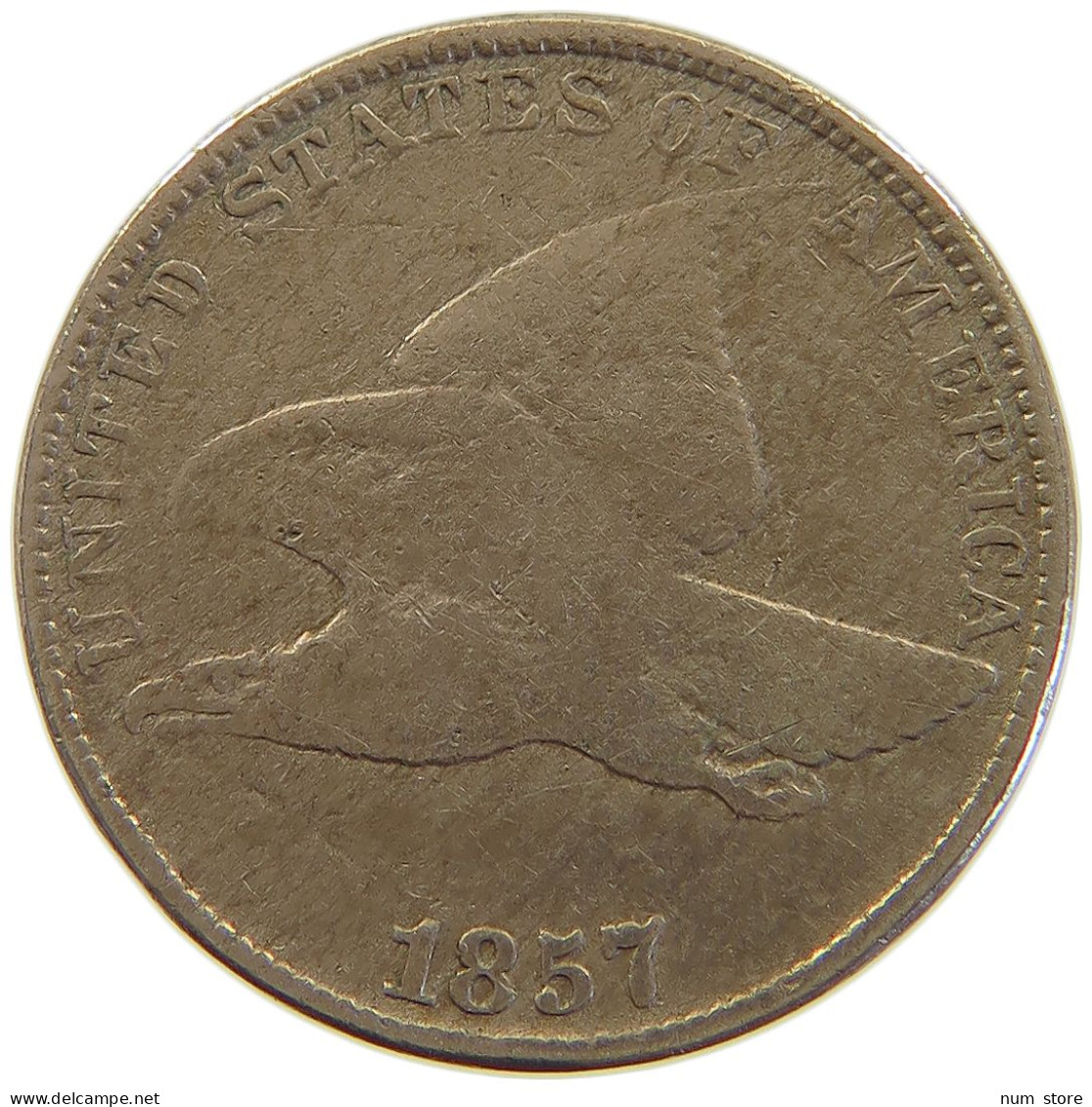 UNITED STATES OF AMERICA CENT 1857 FLYING EAGLE #t157 0619 - 1856-1858: Flying Eagle (Aigle Volant)