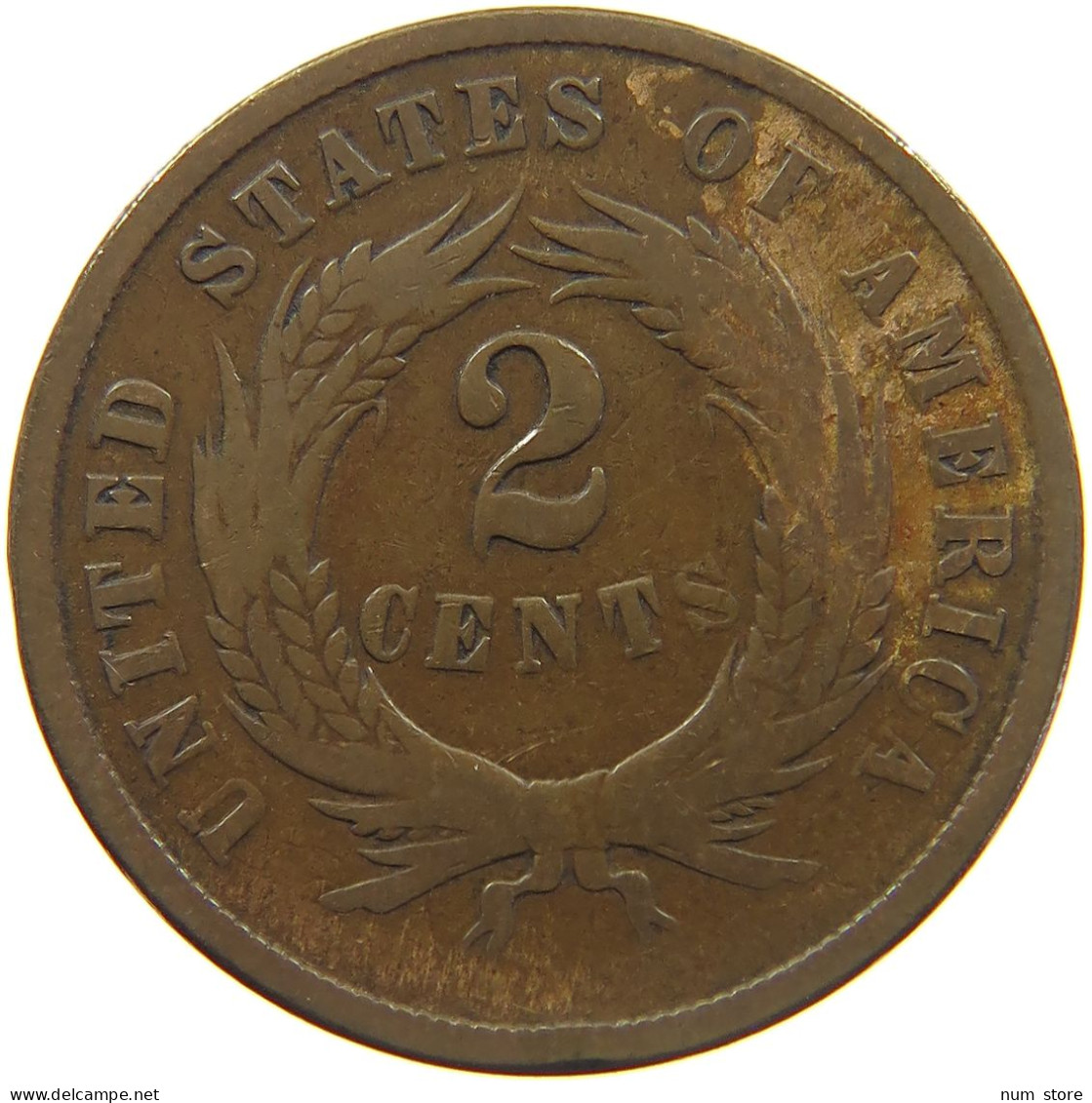 UNITED STATES OF AMERICA 2 CENTS 1864  #c012 0027 - 2, 3 & 20 Cents