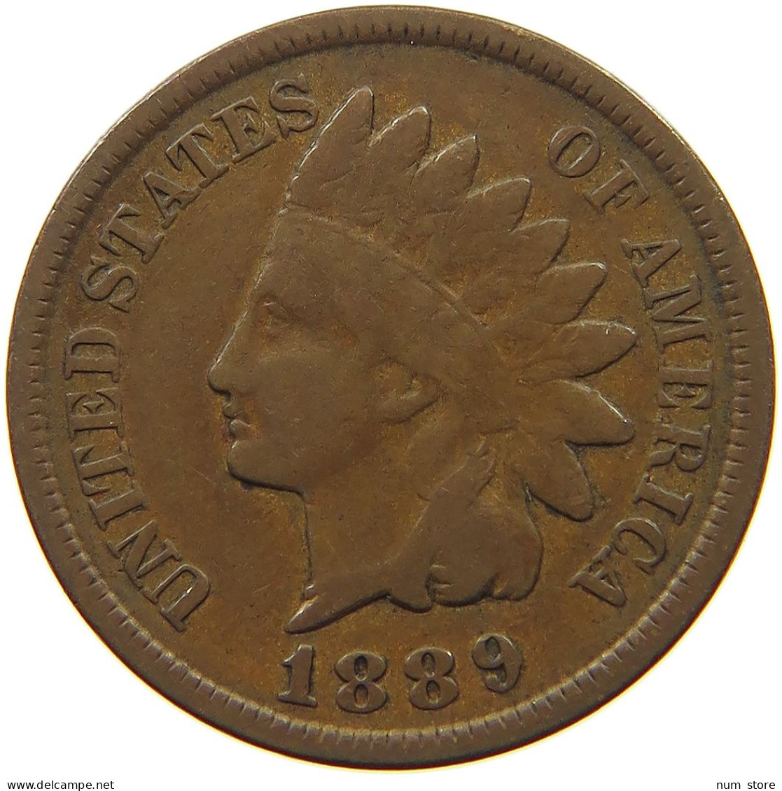 UNITED STATES OF AMERICA CENT 1889 INDIAN HEAD #c082 0261 - 1859-1909: Indian Head