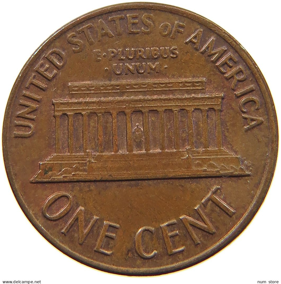 UNITED STATES OF AMERICA CENT 1971 D LINCOLN MEMORIAL #c079 0243 - 1959-…: Lincoln, Memorial Reverse