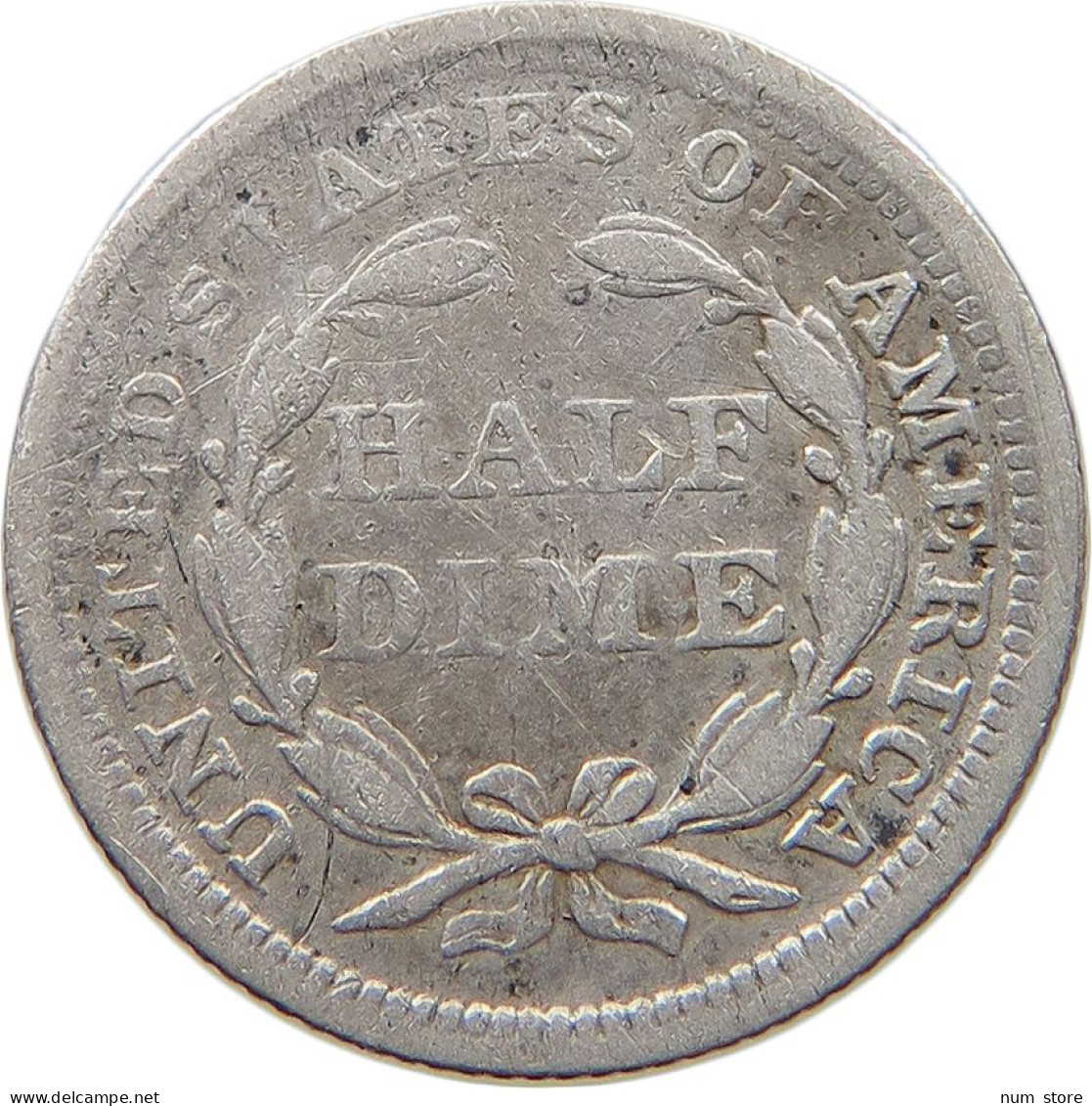 UNITED STATES OF AMERICA HALF DIME 1857 SEATED LIBERTY #t121 0323 - Half Dimes (Demi Dimes)