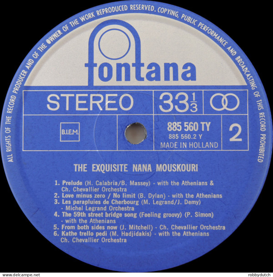 * LP *  NANA MOUSKOURI - THE EXQUISITE NANA MOUSKOURI (Holland 1969 EX-) - Other - English Music