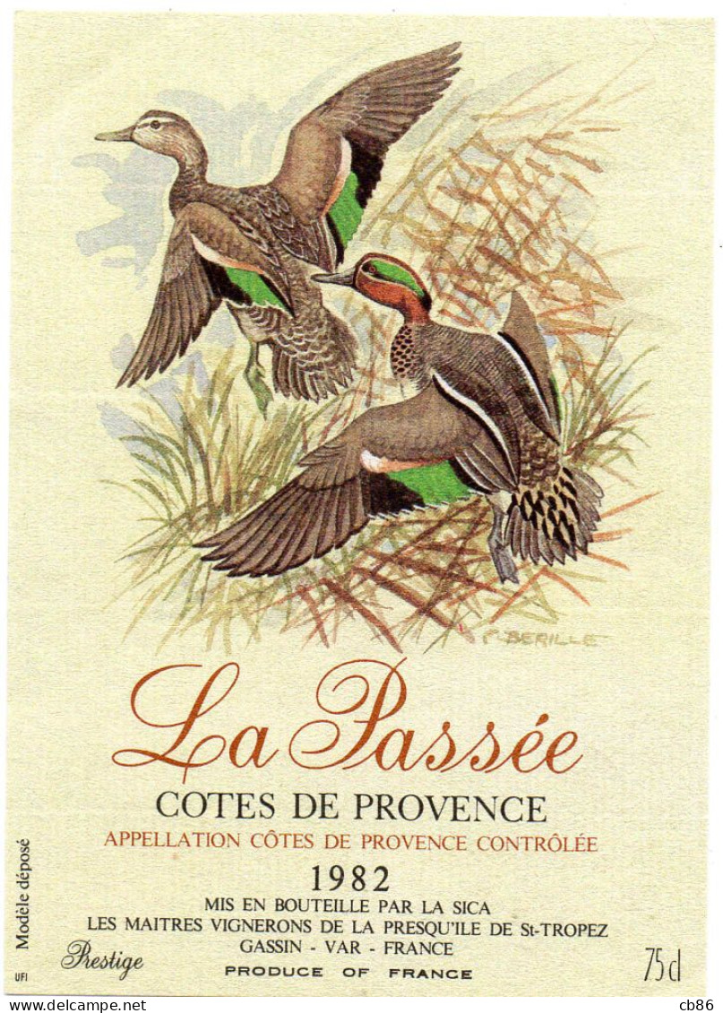 8 étiquettes De Vin Neuves 1982 Côtes De Provence Vignerons De La Presqu'île De St Tropez, Dessin Animaux Sauvages - Languedoc-Roussillon