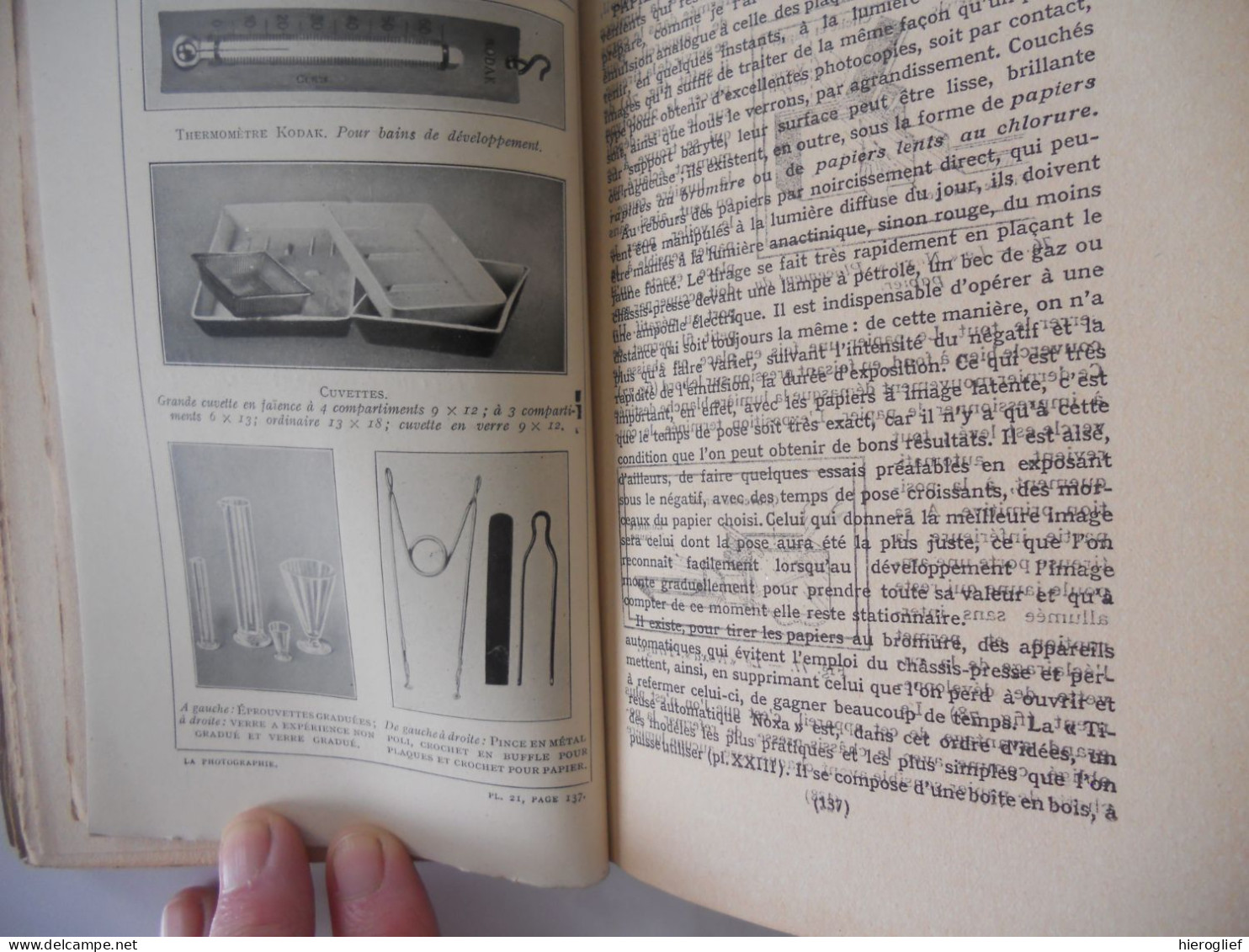 LA PHOTOGRAPHIE pr R. Milliaud - Hachette 161 gravures copyright 1924 objectif lumière obturateur appareils stéréoscopie