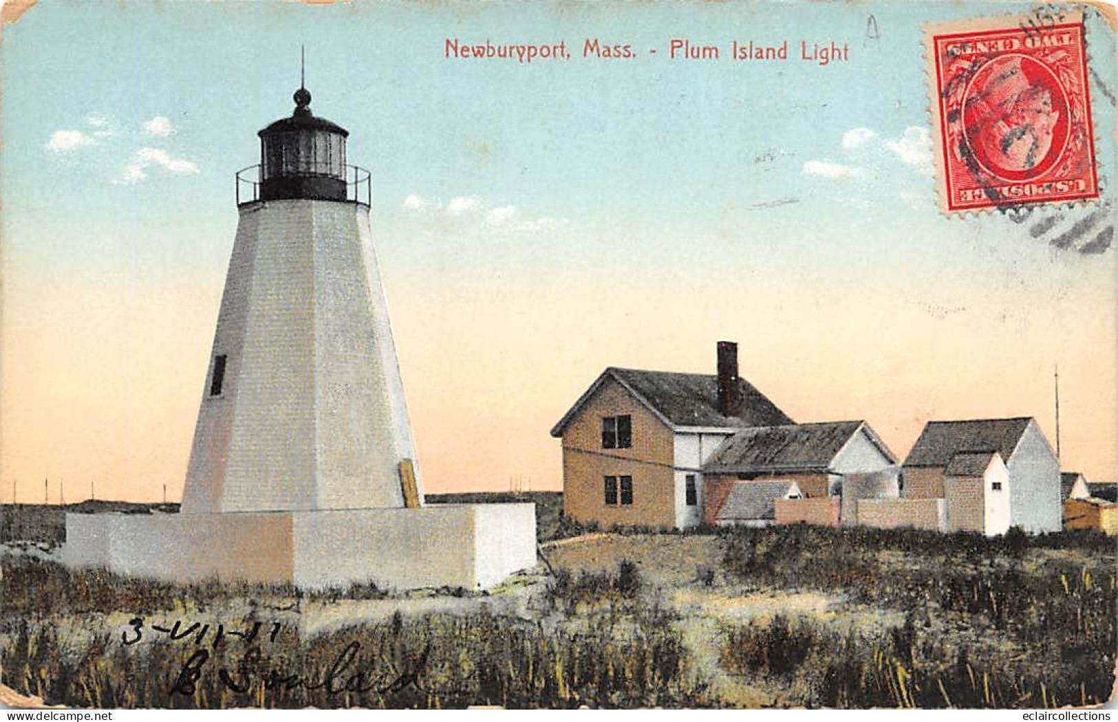 U S A      Massachussets  Newburyport Mass. Plum Island Light  - Phare -           (voir Scan) - Other & Unclassified