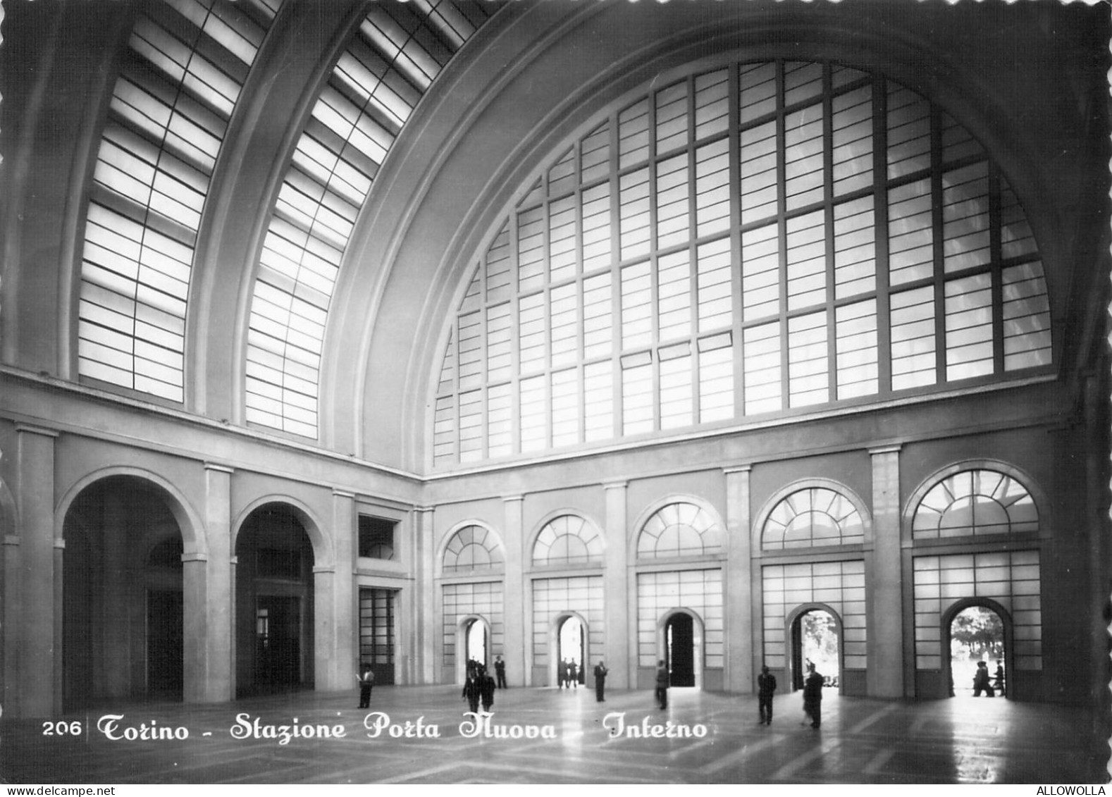 24175 " TORINO-STAZIONE PORTA NUOVA-INTERNO " ANIMATA -VERA FOTO-CART. SPED.1951 - Stazione Porta Nuova