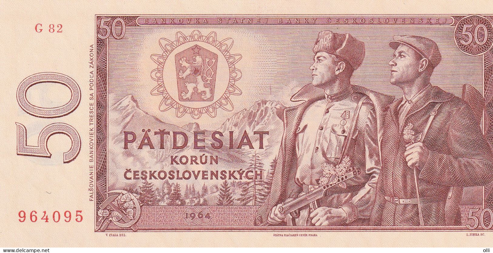 Czechoslovakia 50 Korun, 1964  P-90b  UNC - Tschechoslowakei