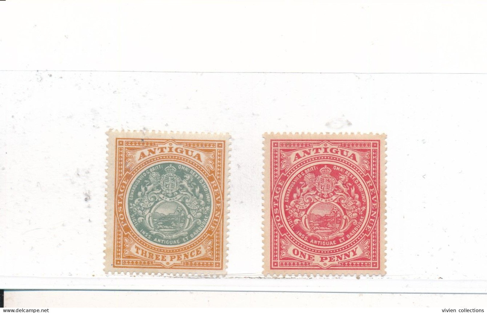 Antigua Colonie Britannique N° 23 Et 30 Neuf * Avec Infime Trace De Charnière - 1858-1960 Kronenkolonie