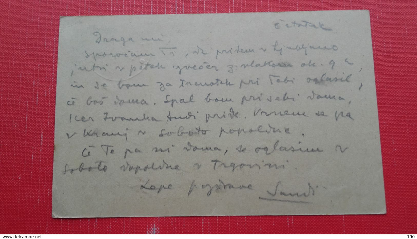 Dopisnica DFJ 1 Din(Tito).Zig/postmark:Kranj - Cartas & Documentos