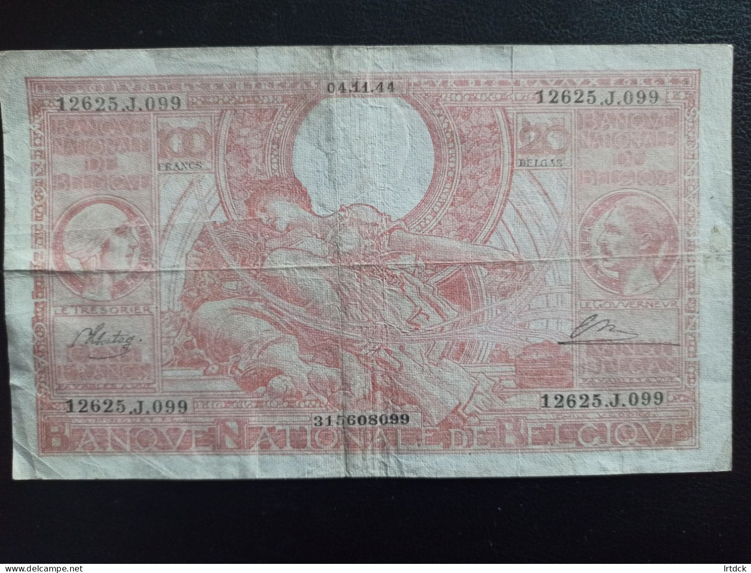 Billet Belgique 100 Francs 04/11/1944 - Otros & Sin Clasificación