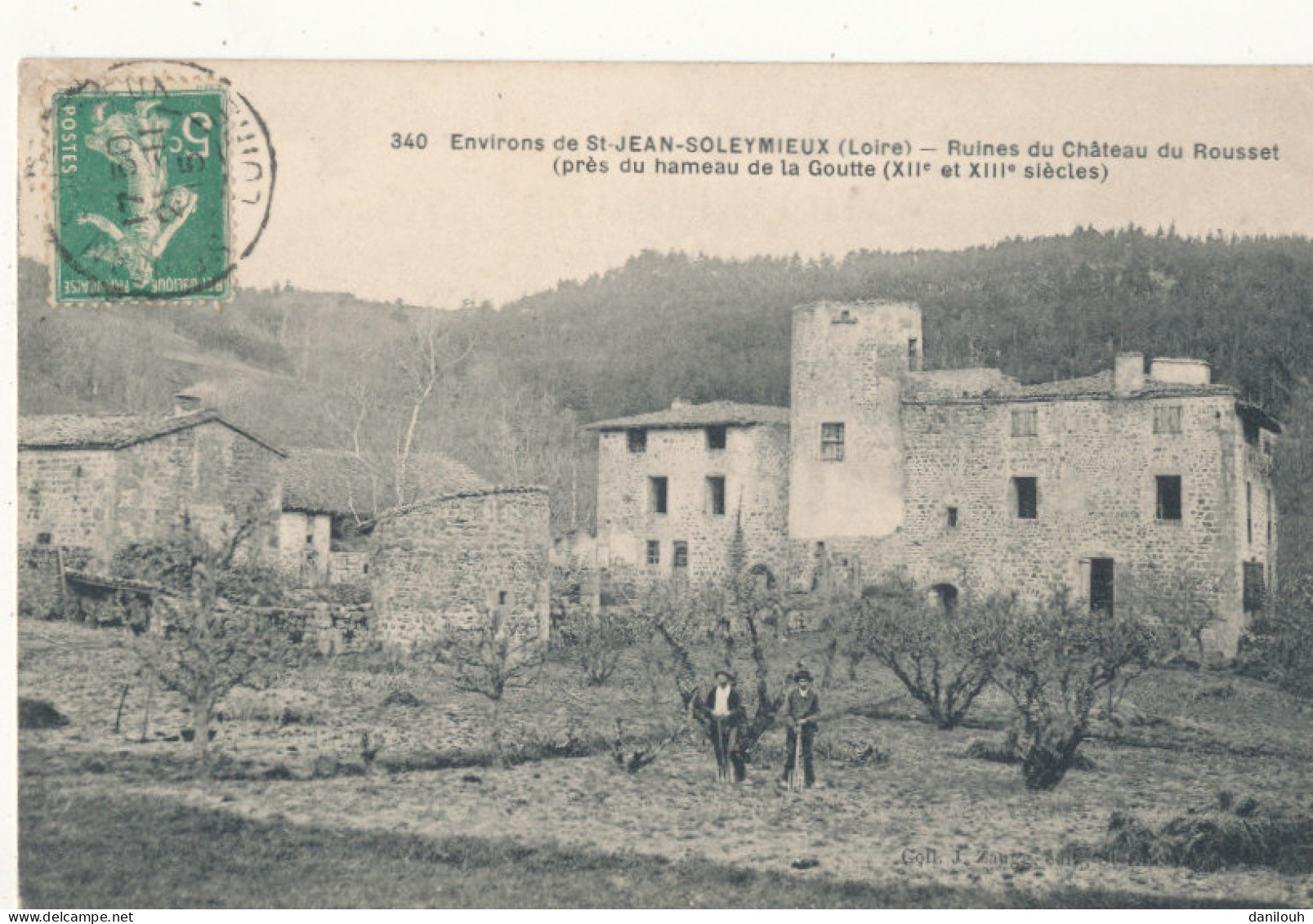 42 // Environs De St Jean Soleymieux  RUINES DU CHATEAU DU ROUSSET Près Du Hameau De LA GOUTTE  340 - Saint Jean Soleymieux