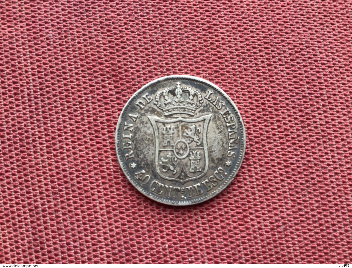 ESPAGNE Monnaie De 40 Centimos Argent 1864 Superbe état - Provincial Currencies