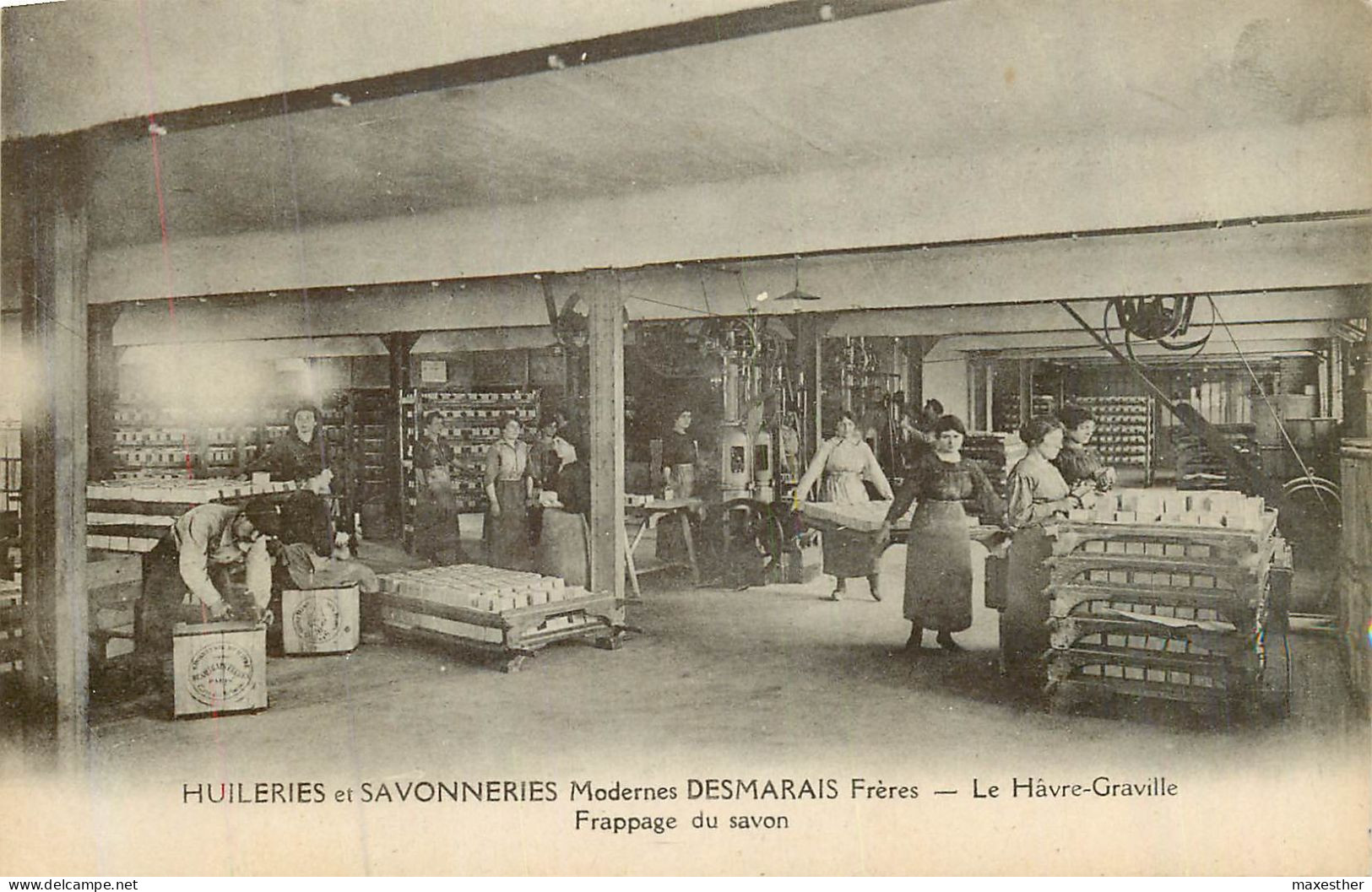 LE HAVRE Huileries Et Savonneries Modernes Desmarais Frappage Du Savon - Graville