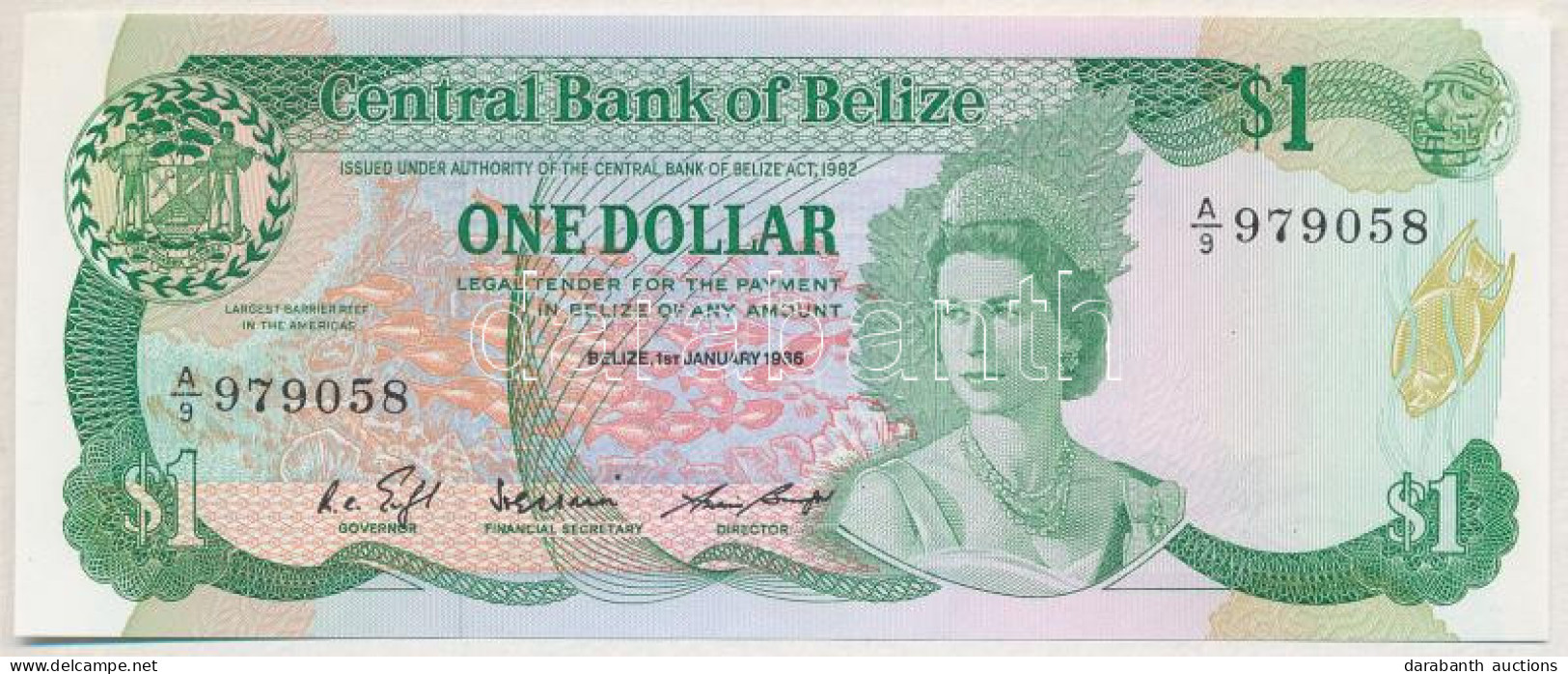 Belize 1986. 1$ T:I Belize 1986. 1 Dollar C:UNC Krause P#46 - Zonder Classificatie