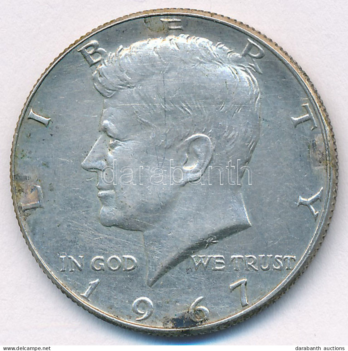 Amerikai Egyesült Államok 1967. 1/2$ Ag "Kennedy" T:XF Patina USA 1967. 1/2 Dollar Ag "Kennedy" C:XF Patina Krause KM#20 - Zonder Classificatie