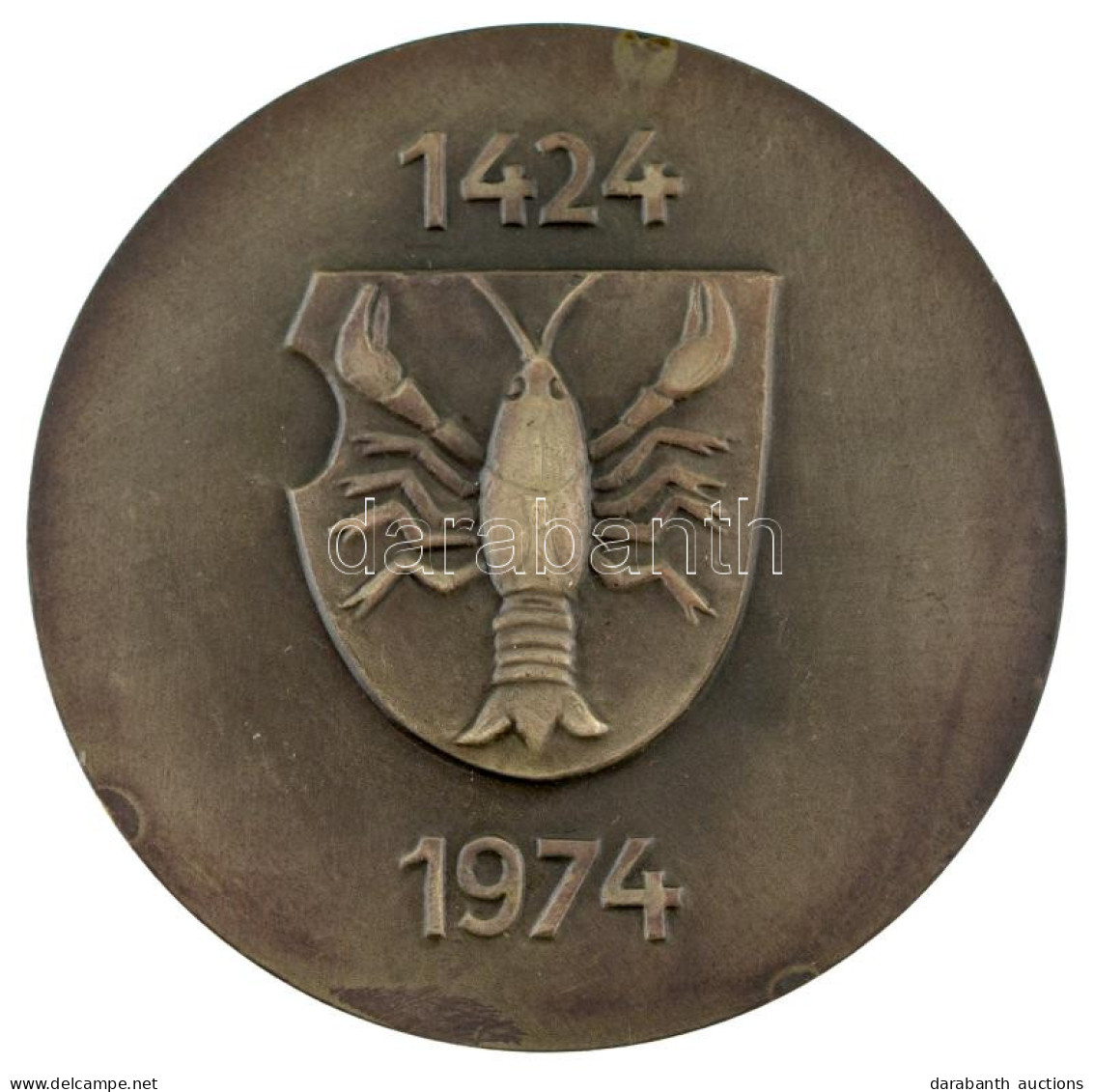 Csehszlovákia 1974. "Zsizska János Halálának 550. évfordulója" Kétoldalas, Ezüstpatinázott Bronz Emlékérem (59mm) T:XF C - Ohne Zuordnung