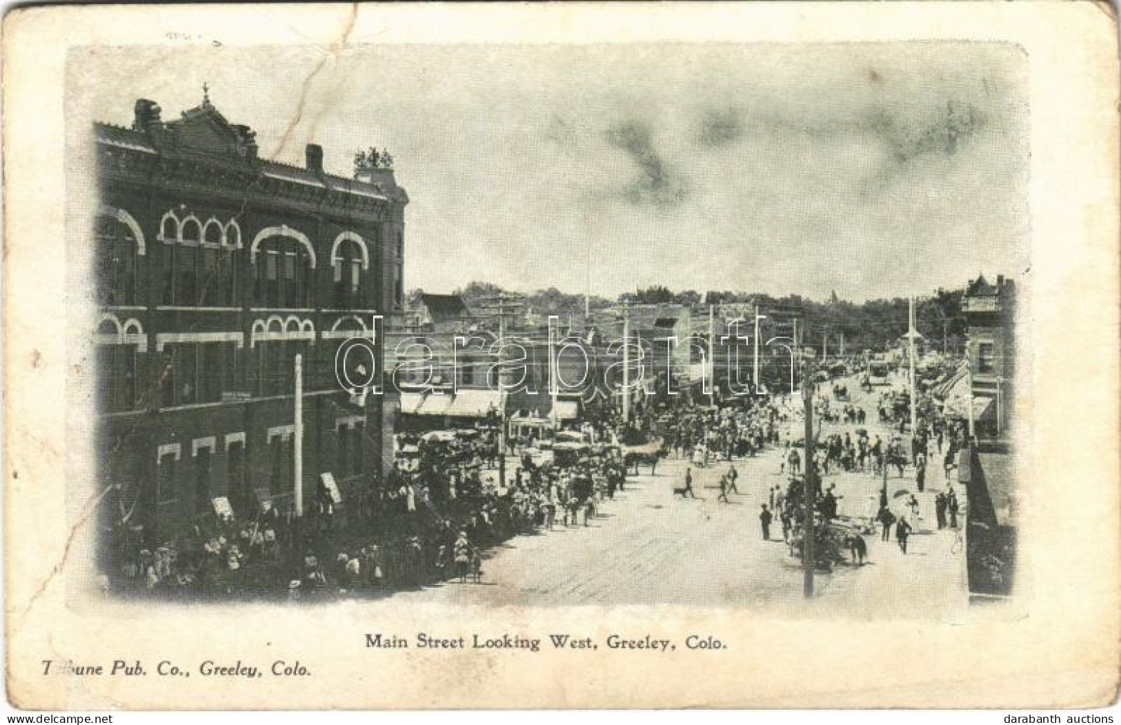 T3 1910 Greeley (Colorado, Main Street Looking West, Horse-drawn Carriage (fa) - Zonder Classificatie