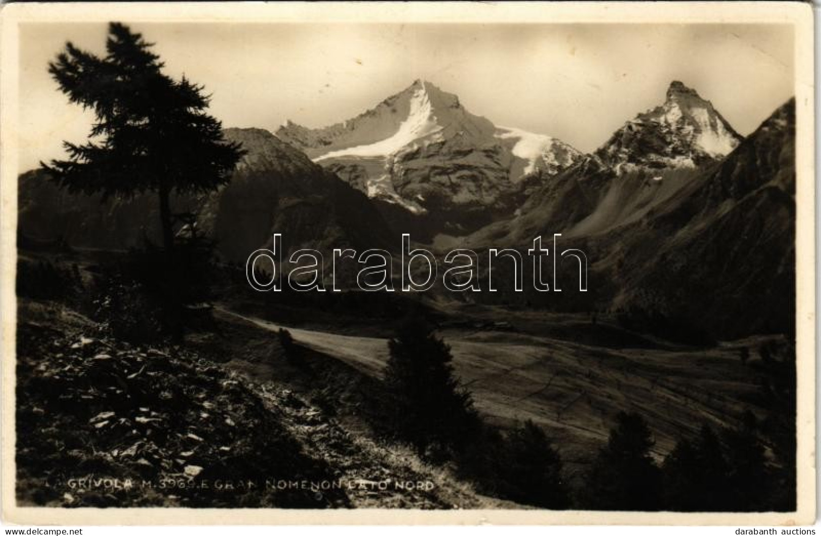 T2 1934 Alpi Graie, Graian Alps; La Grivola E Grand Nomenon Lato Nord / Mountains - Zonder Classificatie