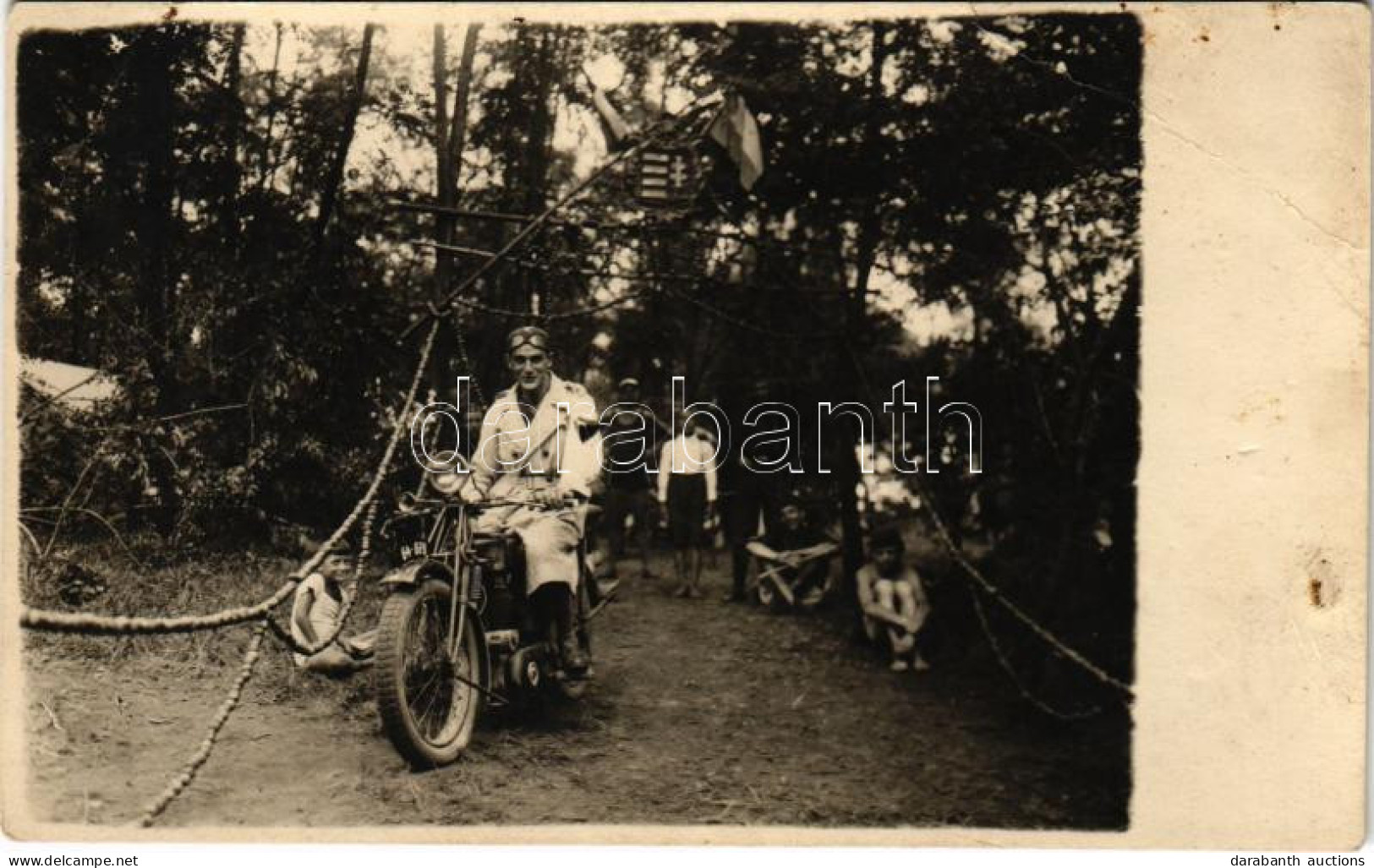 ** T3 Férfi Motorkerékpárral / Man With Motorcycle. Photo (EB) - Non Classés