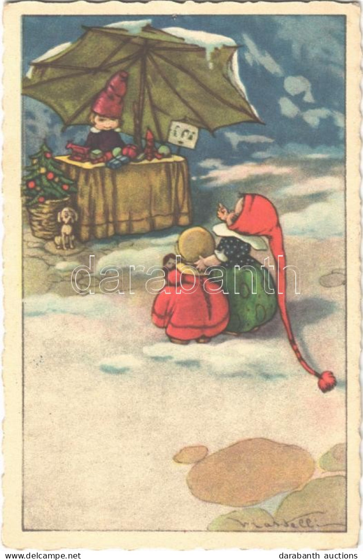 T2/T3 1928 Christmas Children Art Postcard S: Castelli (EK) - Unclassified