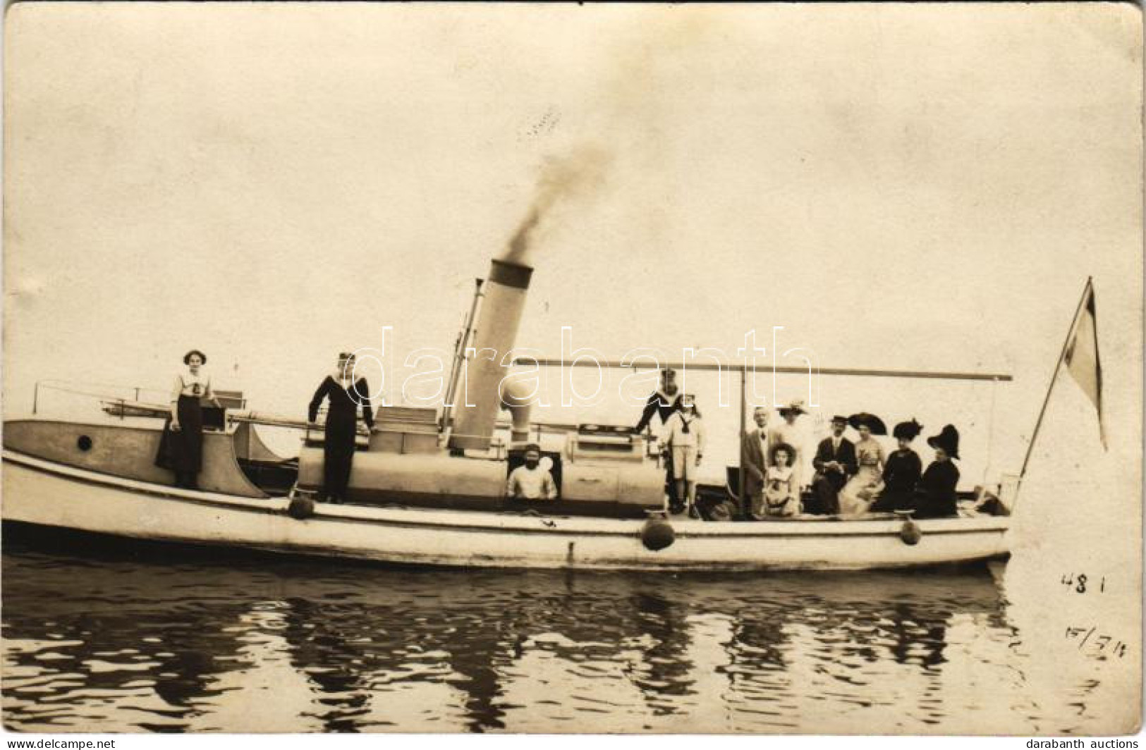 T2/T3 1911 Gőzbárka Kirándulás / Steam Barge Trip. Erich Bährendt Abbazia Photo (Rb) - Non Classés