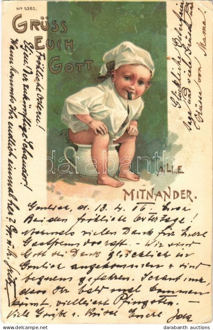 * T2/T3 1906 Grüss Euch Gott Alle Mitnander! / Toilet Humour. No. 5262. Litho (Rb) - Non Classés