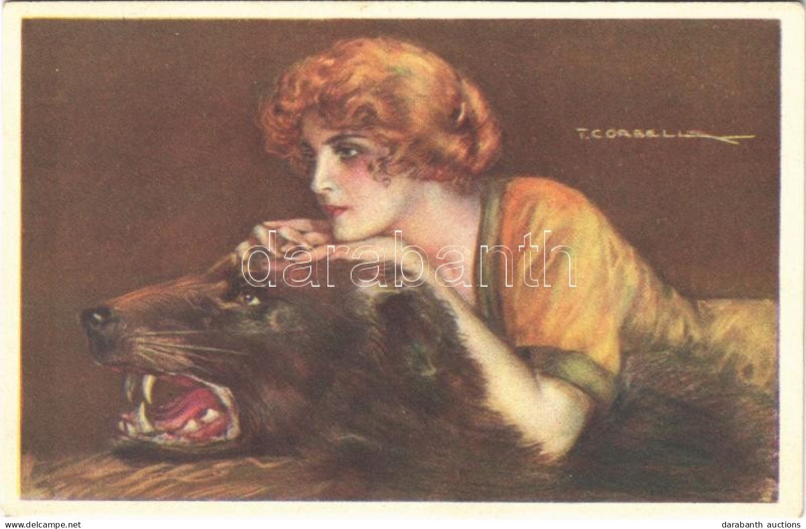 * T2 1922 Italian Art Postcard, Lady With Bear. Anna & Gasparini 371-3. S: T. Corbella - Ohne Zuordnung