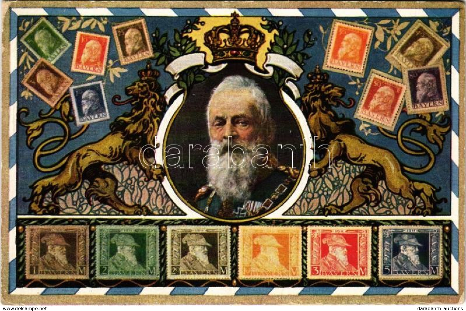 ** T2/T3 1821-1911 Luitpold Von Bayern / 90th Birthday Of Luitpold, Prince Regent Of Bavaria, Memorial Stamps. Ottmar Zi - Ohne Zuordnung