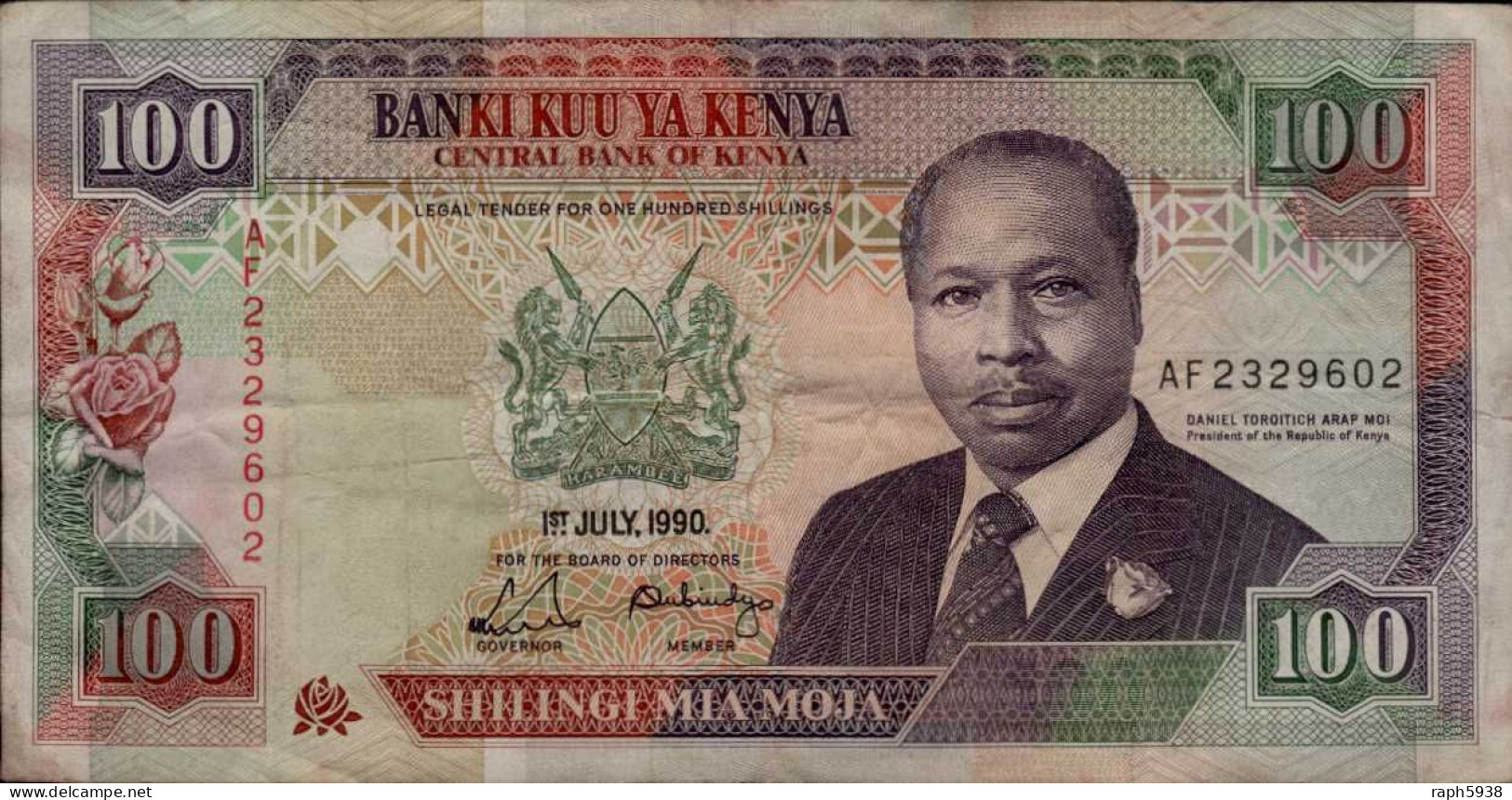 BILLET   100  Shillings  KENYA  1990  TB - Kenya