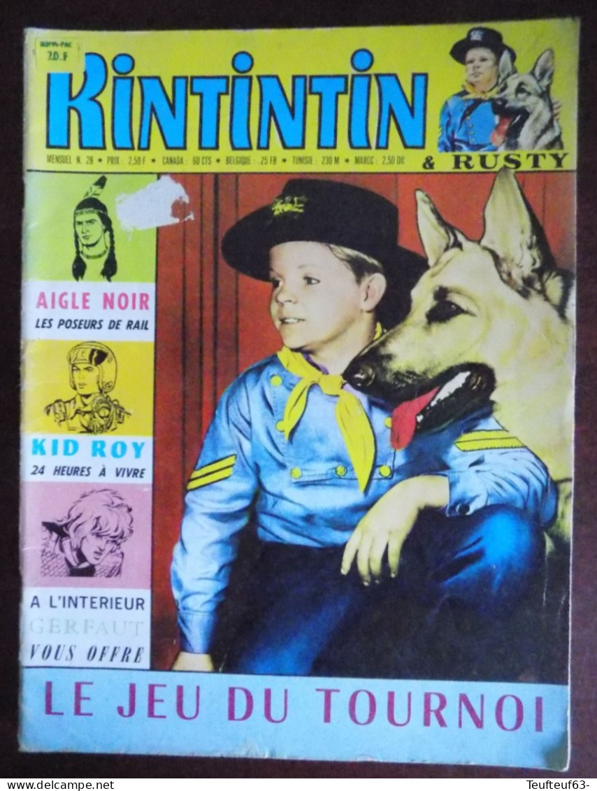 Rintintin & Rusty N° 28 - Jeu Papier Gerfaut " Le Tournoi " - Rintintin