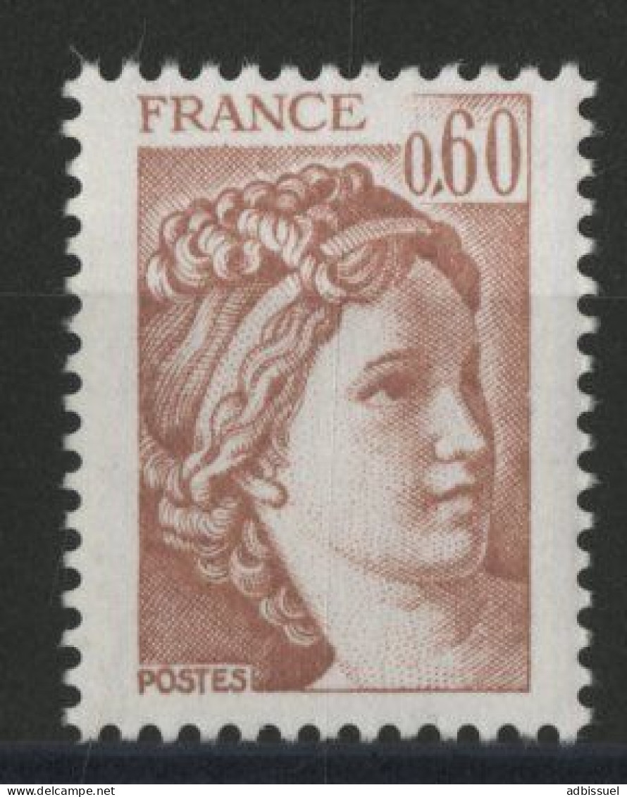 N° 2119a Cote 50 € SANS PHOSPHORE Neuf * (MH) 60 Ct Sabine De Gandon Voir Suite - Unused Stamps
